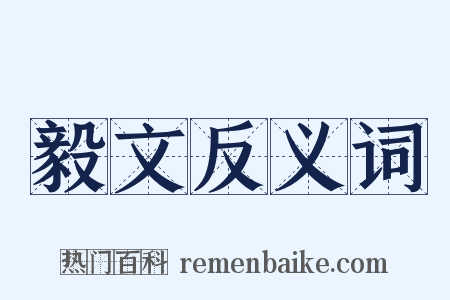 毅文反义词是什么意思的图片